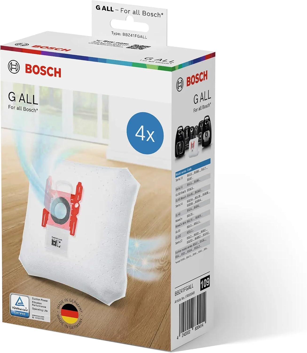 Bosch 4x Vacuum Cleaner Bags PowerProtect Type G