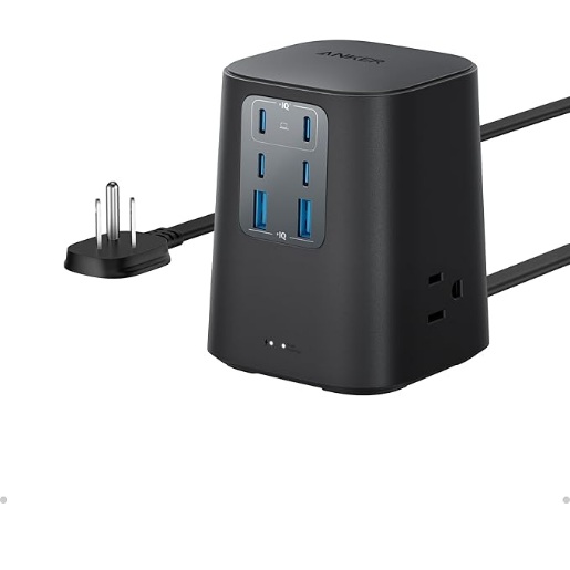 Anker 9-in-1 Charging Station w/ 100W Type-C + 3x AC (Black or White)